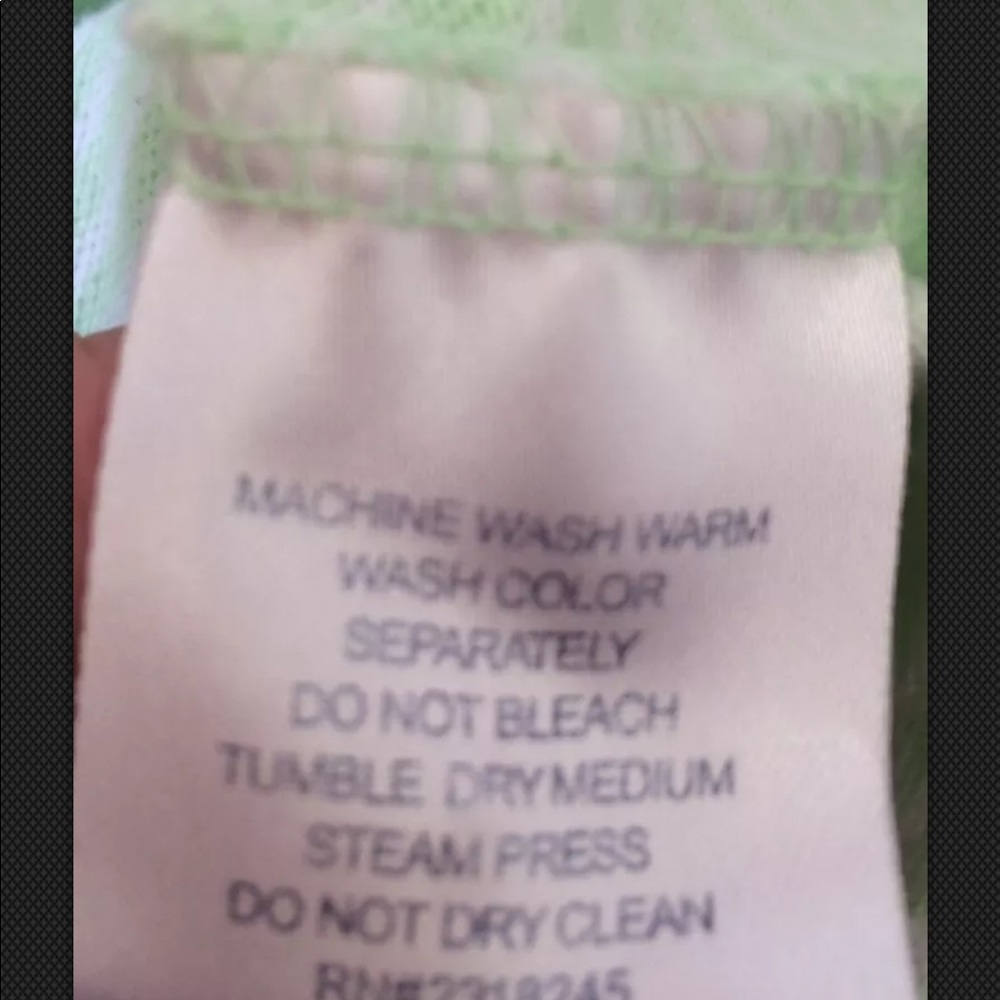 VINEYARD VINES Shirt Polo Preppy Striped Top Knit Green White - Picture 9 of 9